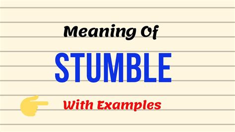 define stumble in hindi